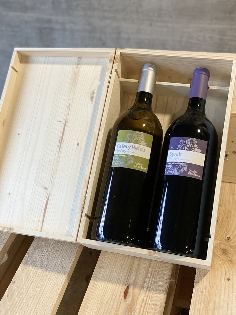 Coffret en bois 2 magnums